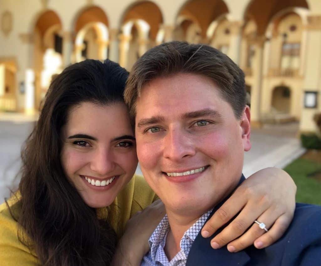 Stephanie Fernández with her husband Thomas Fossler.