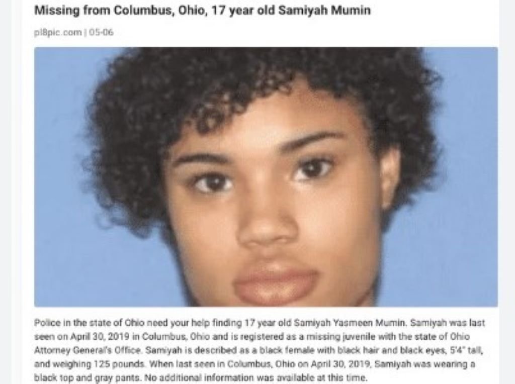 Samiyah Mumin Missing