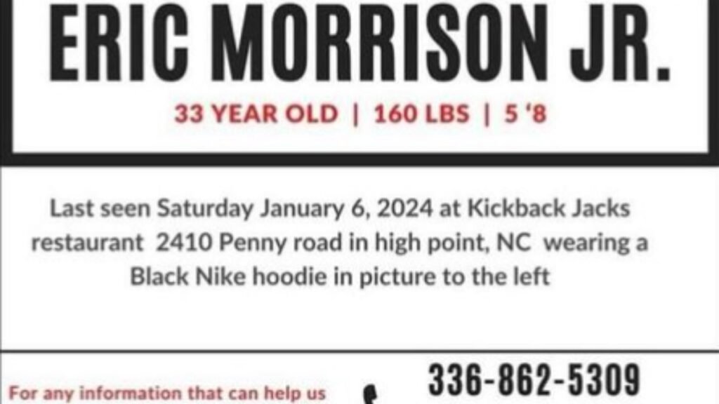 Eric Morrison Jr Missing