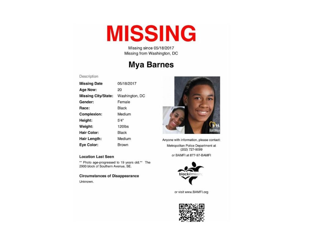 Mya Barnes Missing