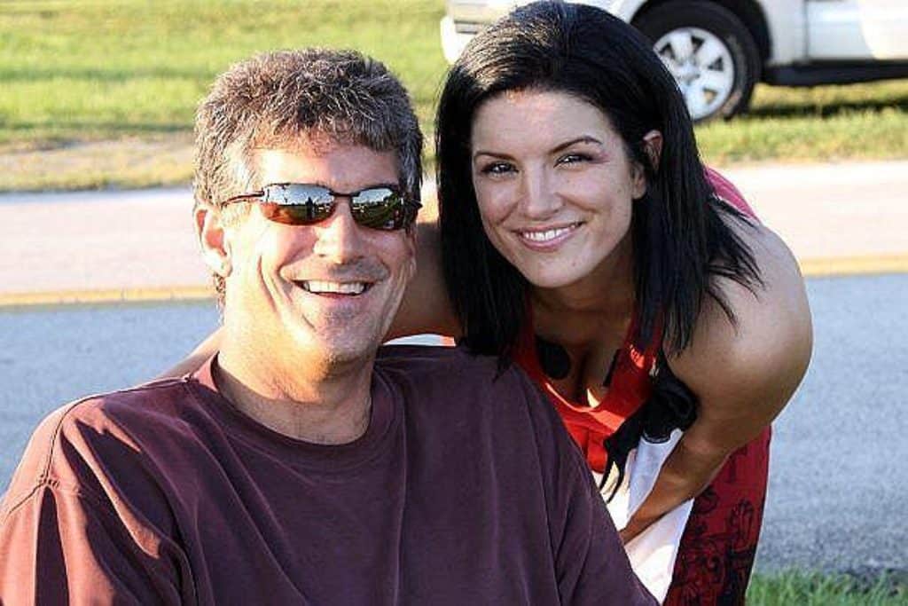 Gina Carano with her father