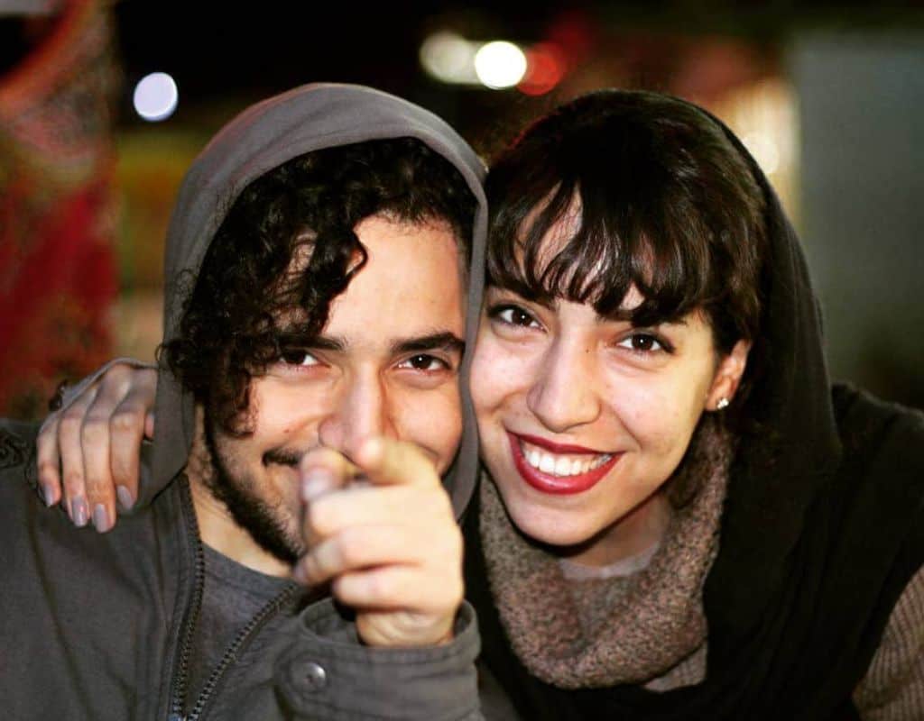 Shervin Hajipour with his sister.