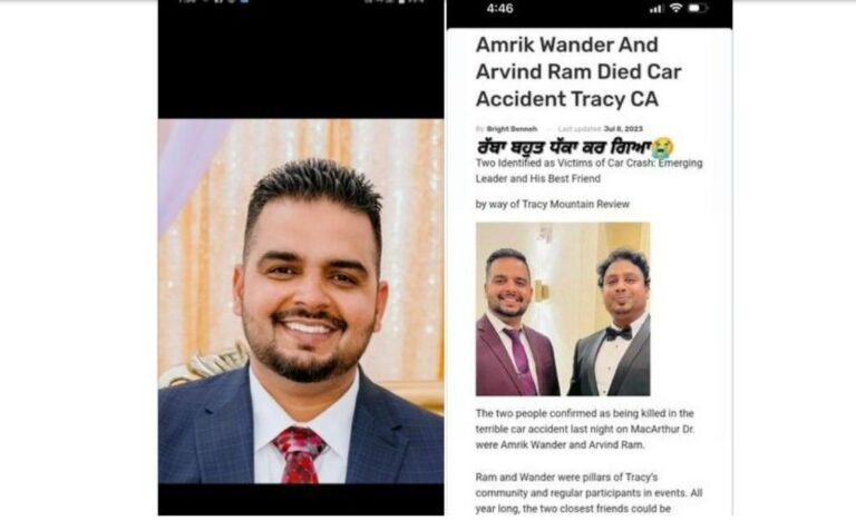 Amrik Wander And Arvind Ram Accident: Death And Obituary