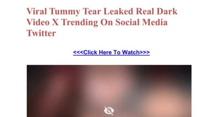 Tummy Tear Video